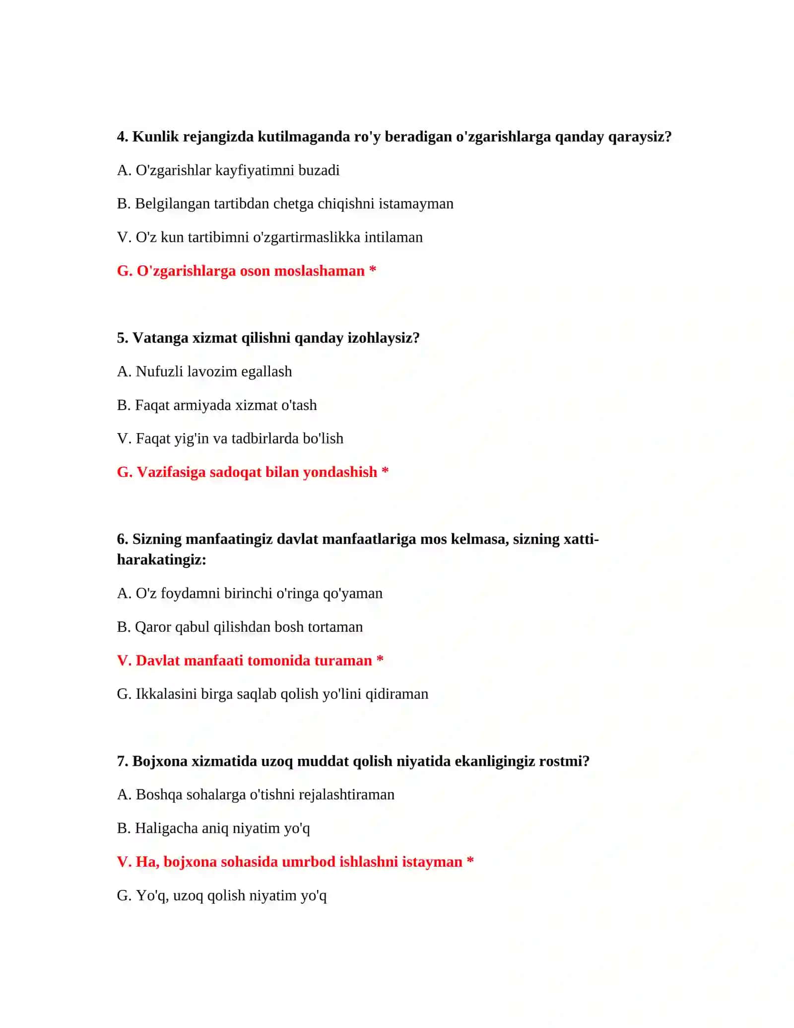 Bojxona akademiyasiga kirish savollari PDF 3