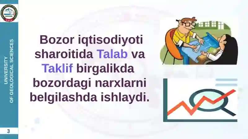 TALAB VA TAKLIF NAZARIYASI.BOZOR MUVOZANATI 3