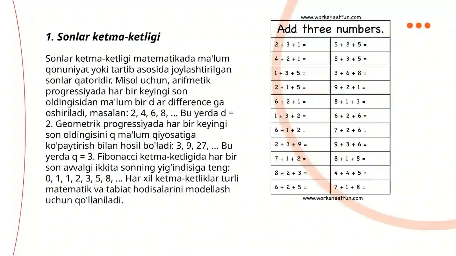 3 - sinf oʻquvchilari uchun matematik kecha senariysi 3