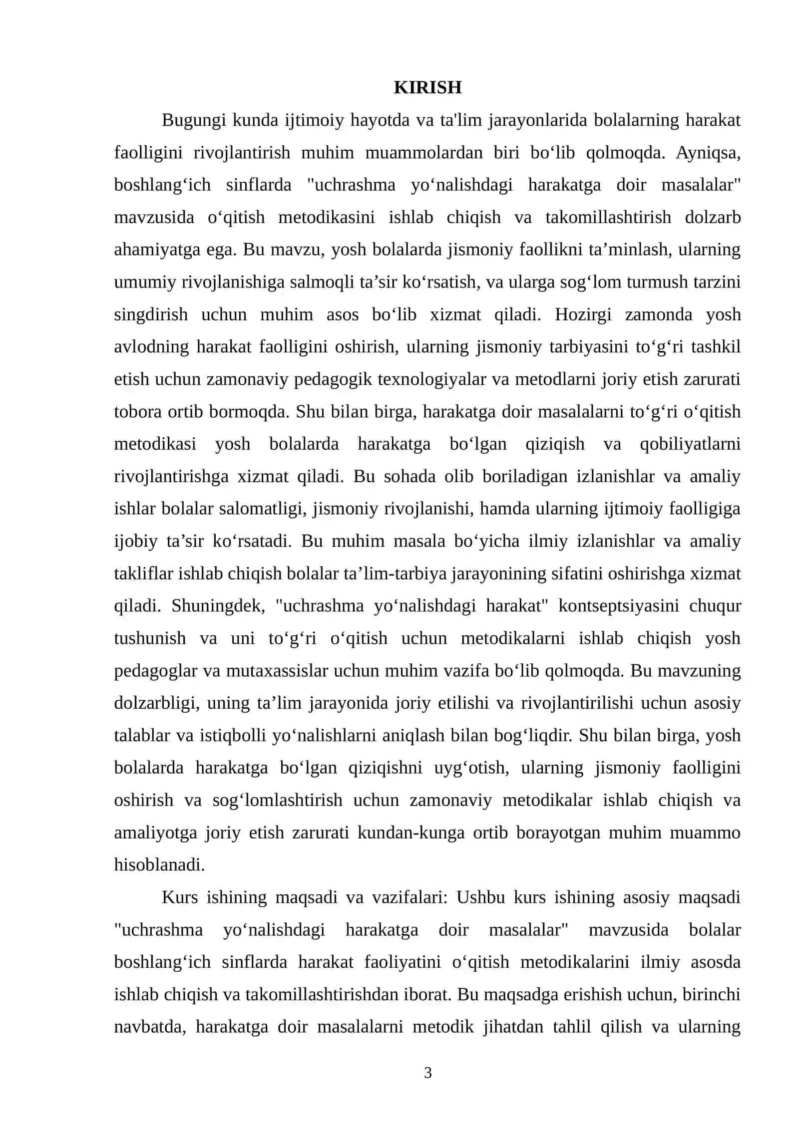 BOSHLANG‘ICH SINFLARDA "UCHRASHMA YO'NALISHDAGI HARAKATGA DOIR MASALALAR" MAVZUSINI O‘QITISH METODIKASI 3