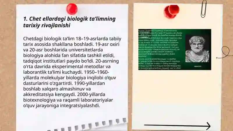 Chet ellardagi biologik ta’limning o’ziga xosligi 3
