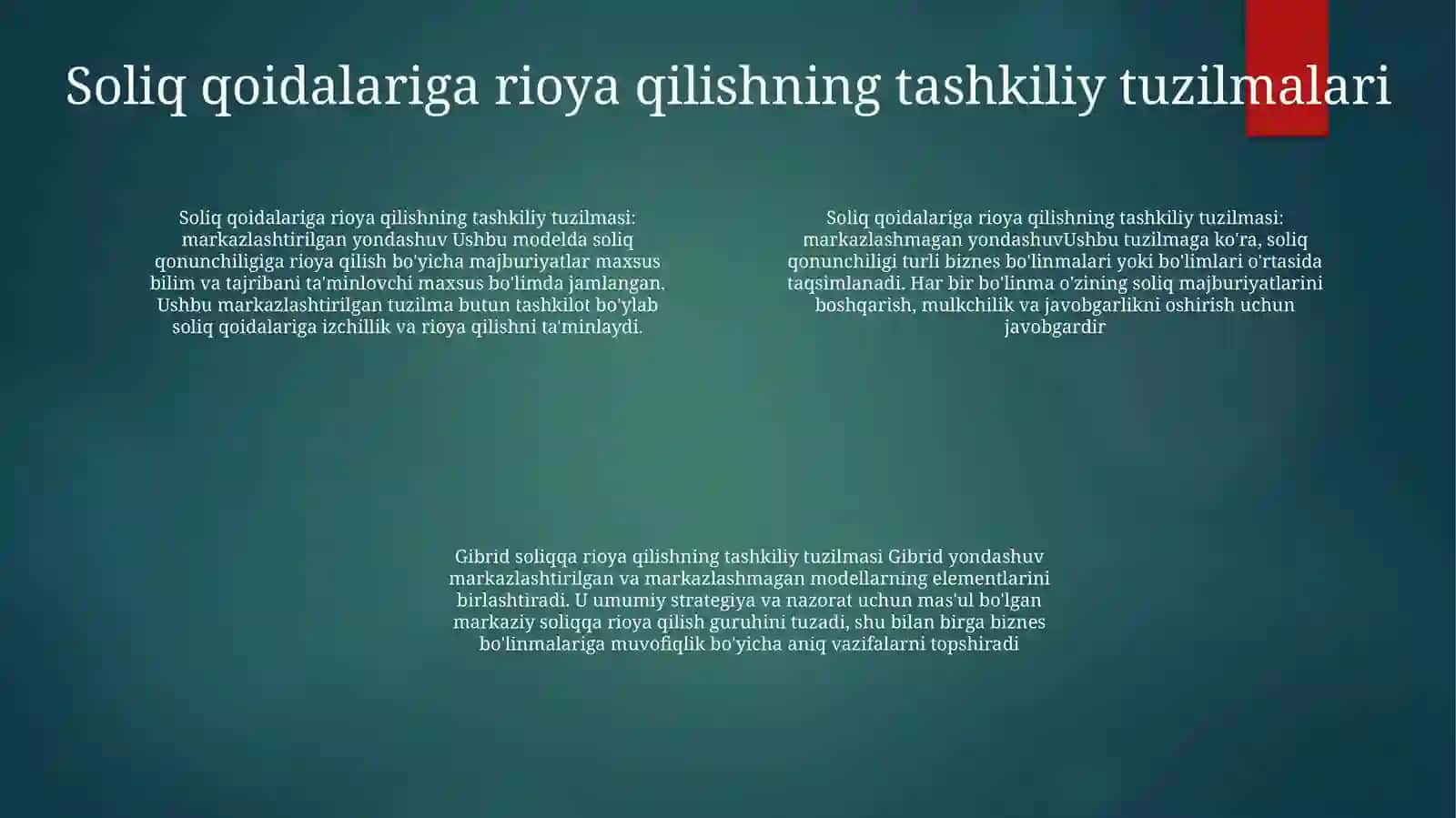 Korporativ Tuzilmalarda Soliq Menejmentini Tashkil Etish 3