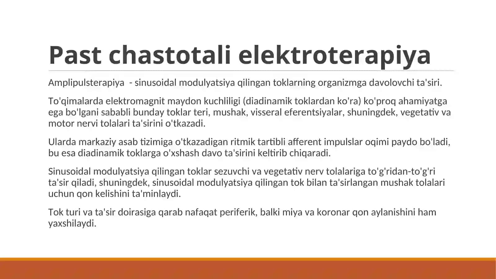 O’ZGARUVCHAN TOK BILAN DAVOLASH 3