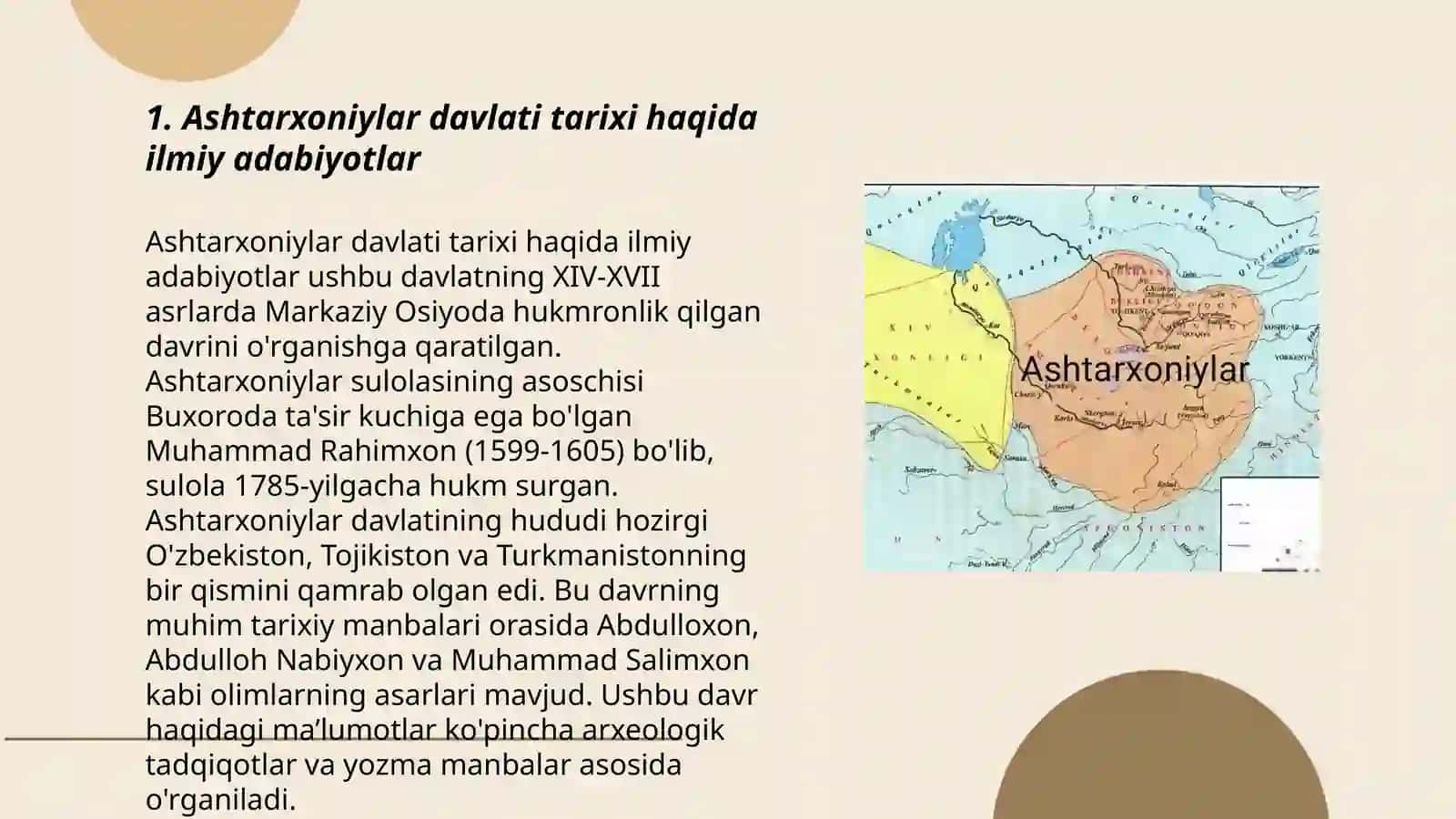 Ilmiy adabiyotlarda Ashtarxoniylar davlati tarixining yoritilishi va tarixshunoslik masalalari 3