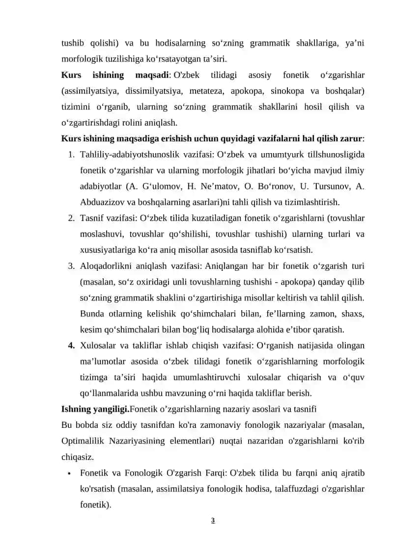 O'zbek tilidagi fonetik o'zgarishlar va ularning morfologik ta'siri 3