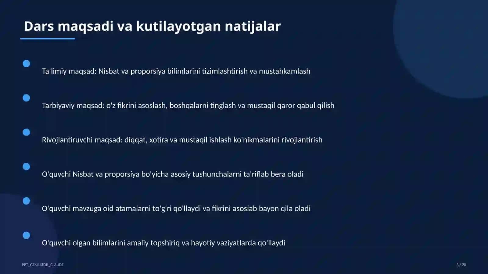 Nisbat va proporsiya (6-sinf) 3