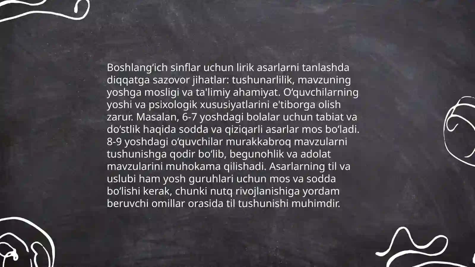 Boshlangʻich sinfda lirik asarla ustida ishlash uchun metodik tavsiyalar 3
