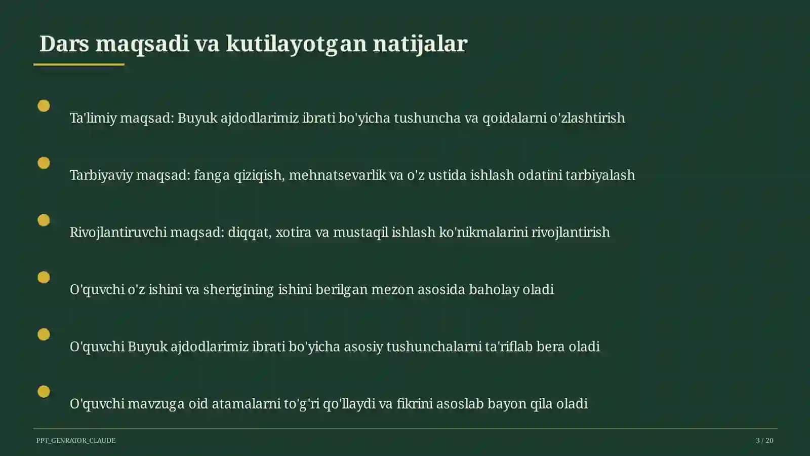 Buyuk ajdodlarimiz ibrati (6-sinf) 3