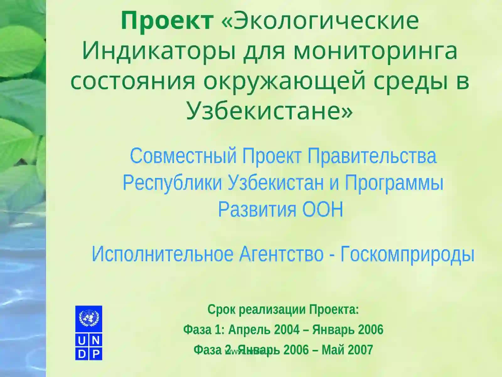 Экологическая Информационная Система для Узбекистана 3