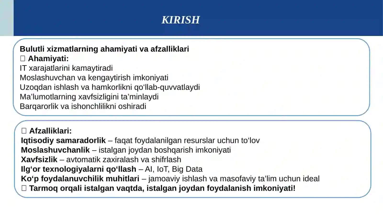 Bulutli xizmatlar arxitekturasi 3