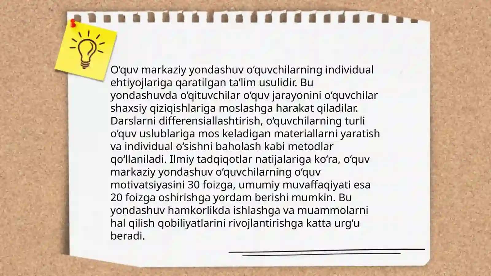 Shaxsga yònaltirilgan talimning asosiy tamoyillari 3