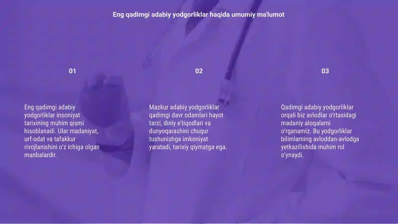 Eng qadimgi adabiy yodgorliklar 3