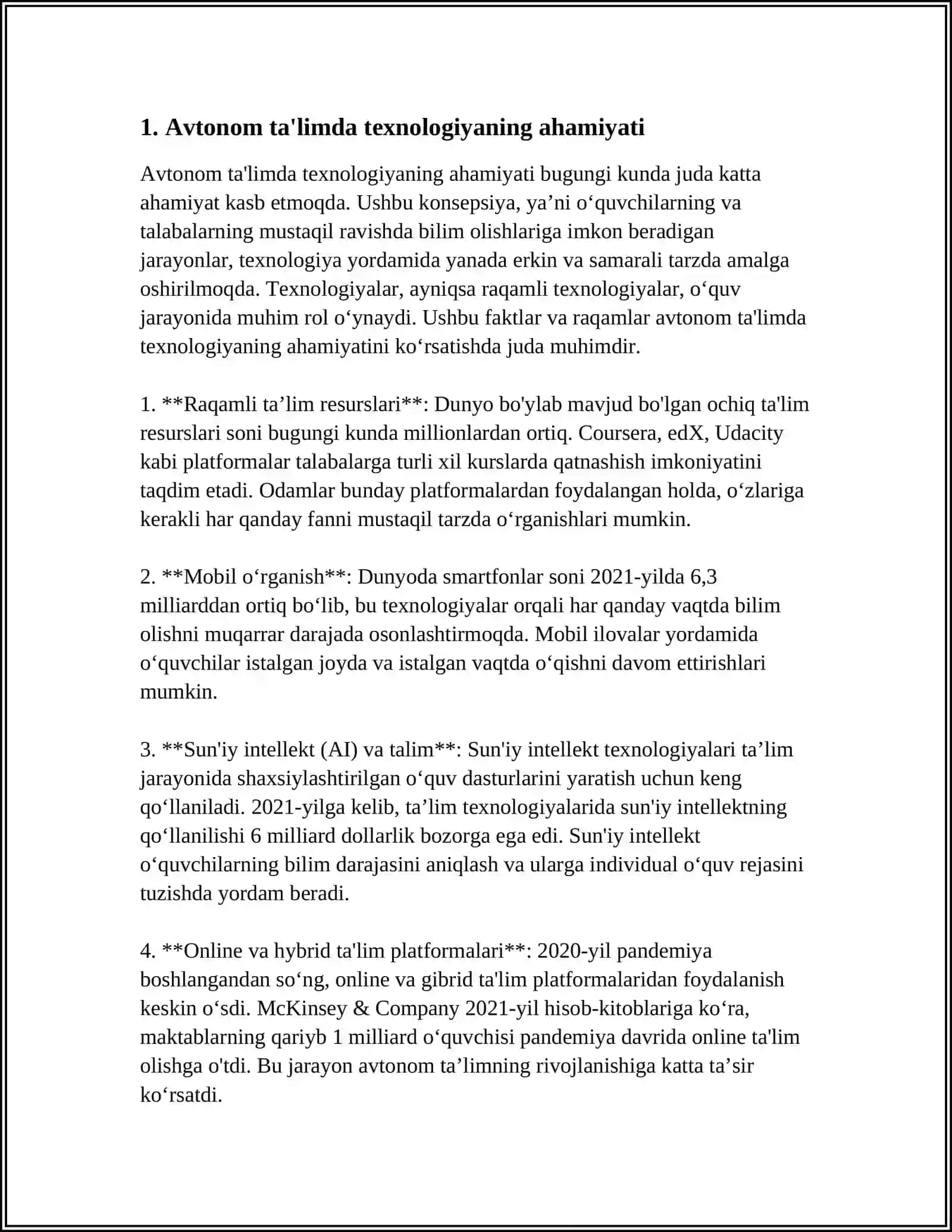 THE ROLE OF TECHNOLOGY IN SUPPORTING AUTONOMOUS LEARNING 3