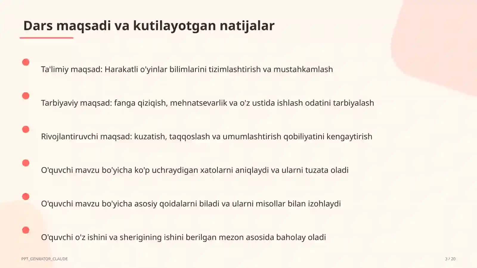 Harakatli o'yinlar (1-sinf) 3