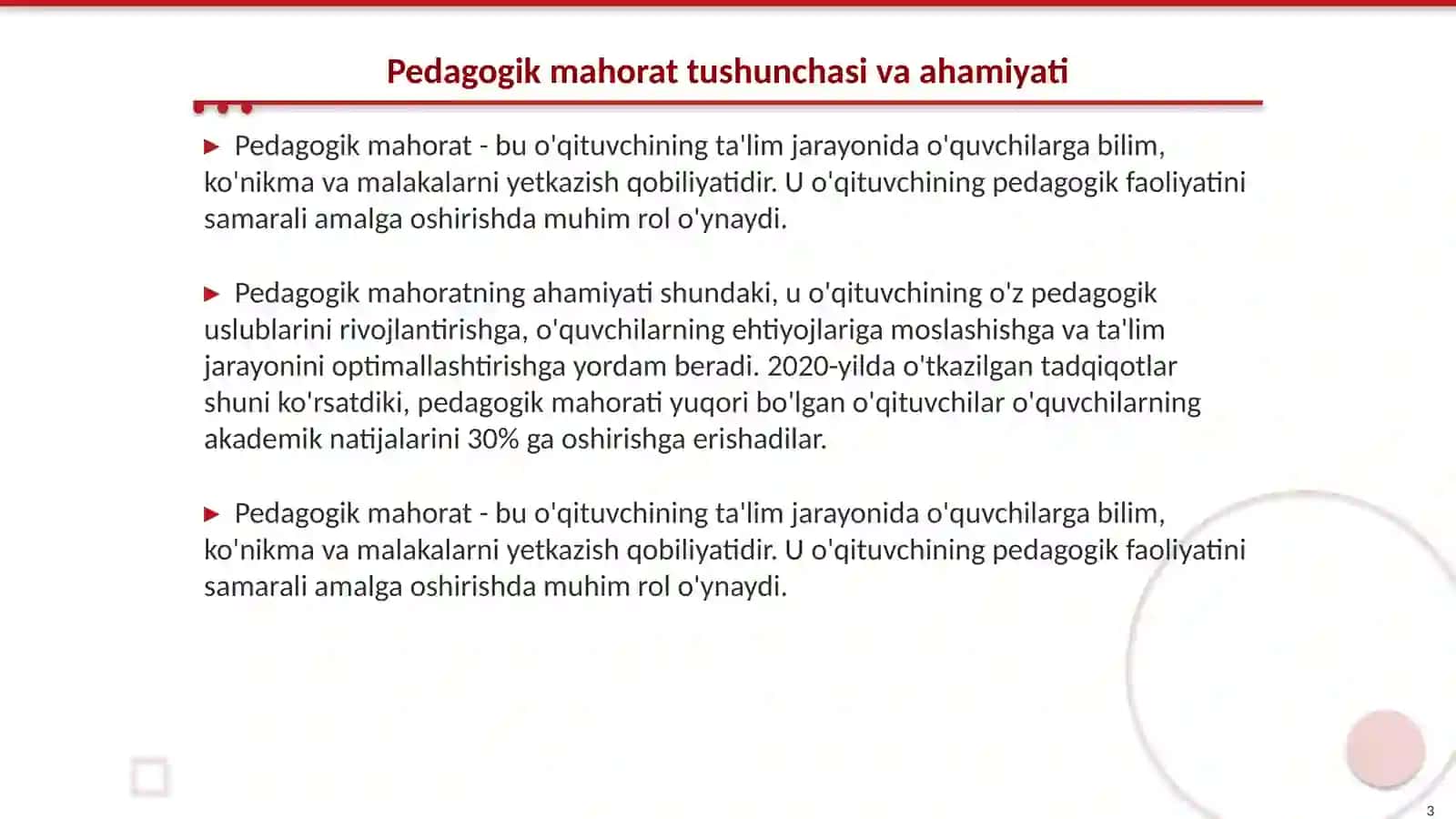 Pedagogik mahoratni egallash vositalari 3