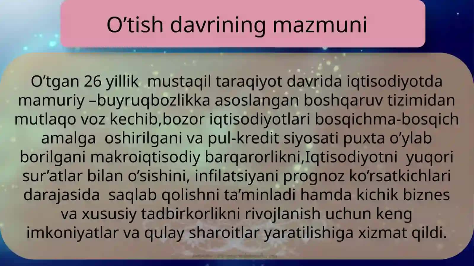 Bozor Iqtisodiyotiga O'tish Davri Va Uning O'zbekistondagi Xususiyatlari 3