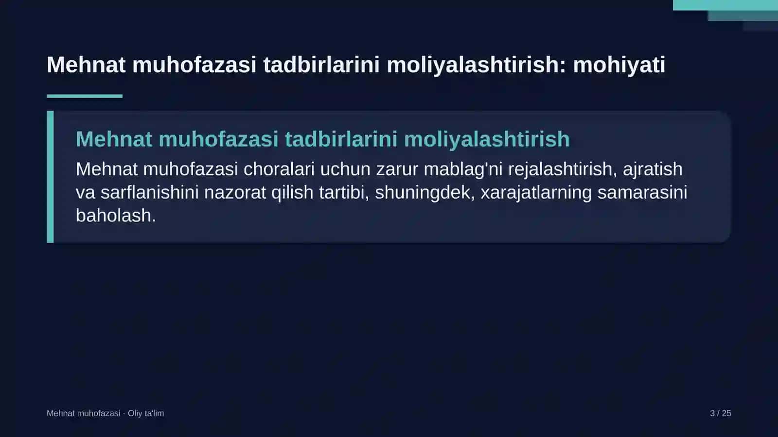 Kollektor-drenaj tizimlarida mehnat muhofazasi tadbirlarini moliyalashtirish 3