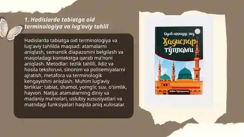 Hadislarda tabiatga oid bandlarni oʻrganish va tahlil qilish 3
