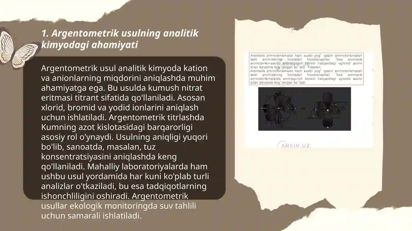 Argentometrik usullar analizdagi o'rni, ishlatilishi afzallik va kamchiliklari 3