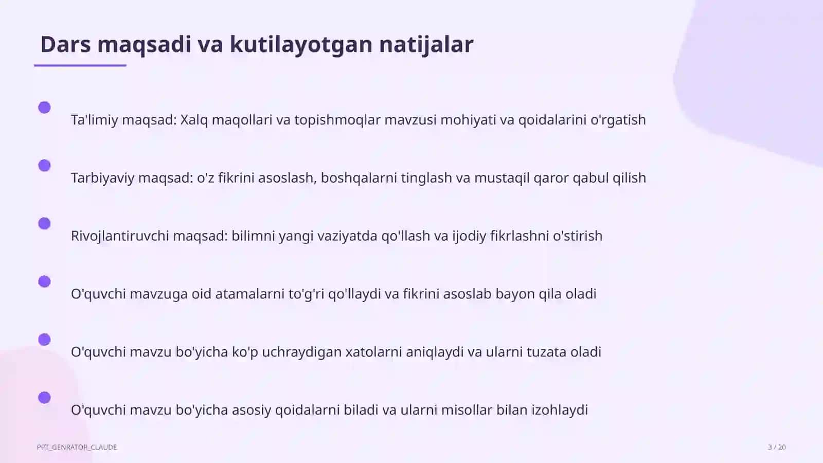 Xalq maqollari va topishmoqlar (2-sinf) 3