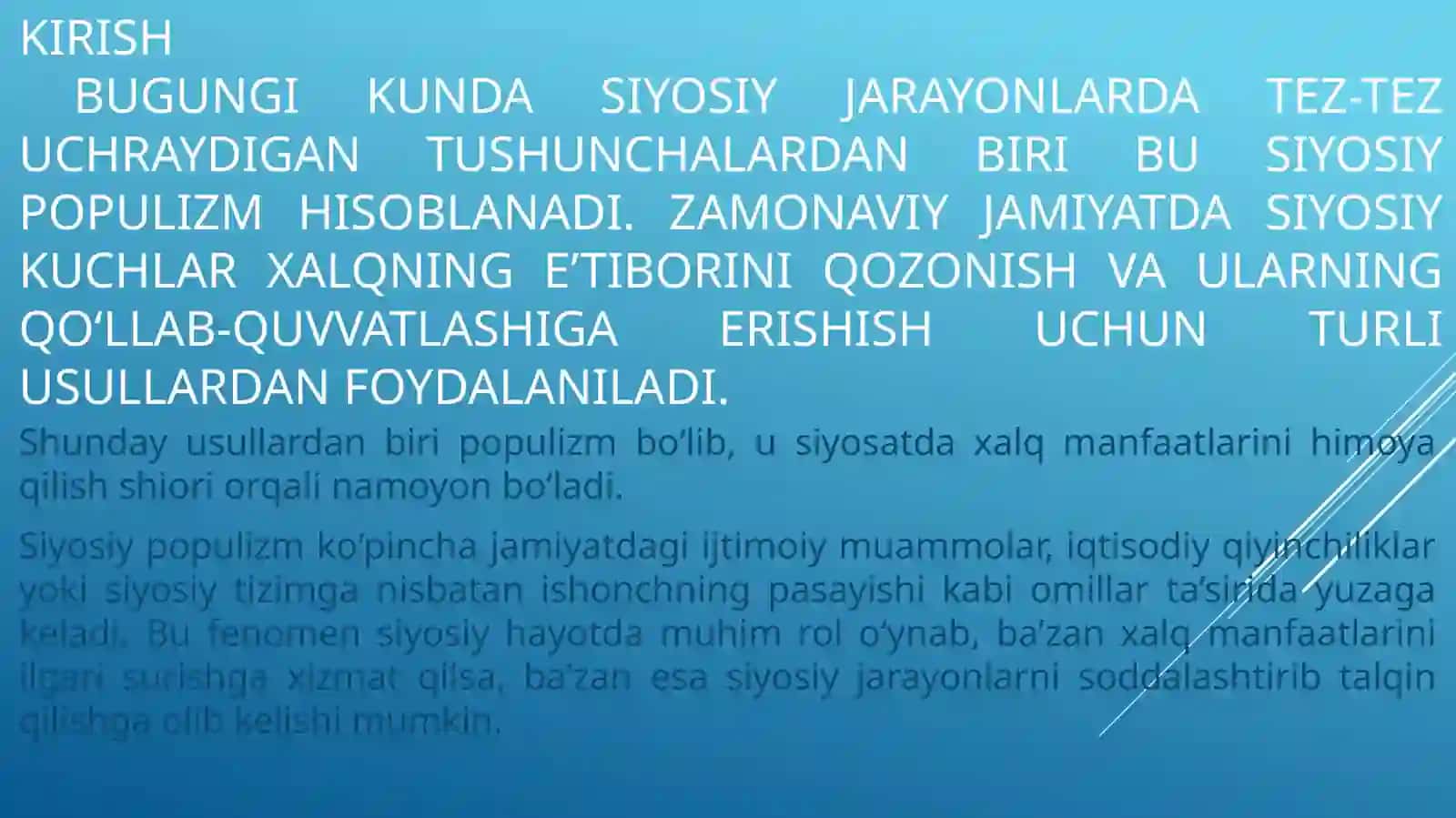 Siyosiy populizm fenomeni 3