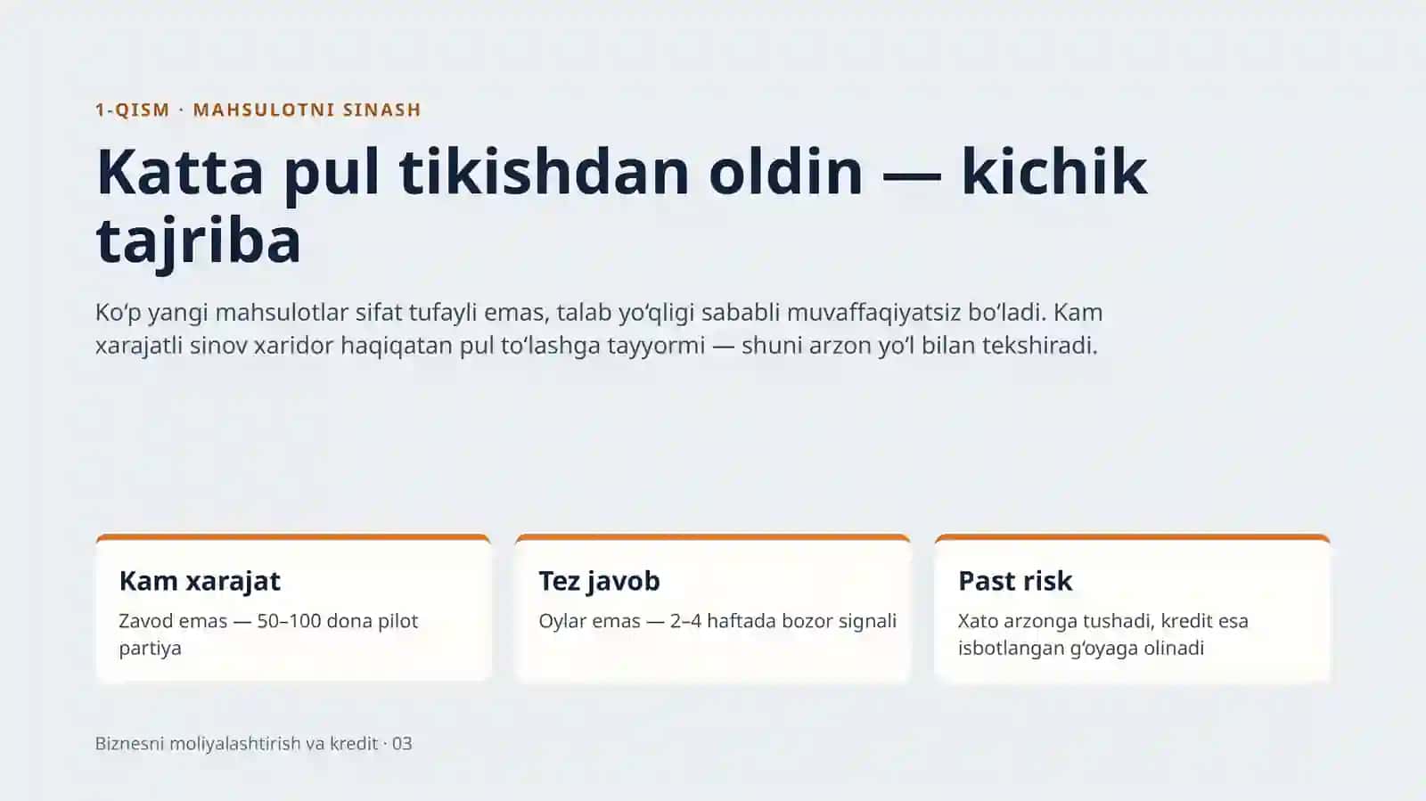 MA’RUZA · TADBIRKORLIK ASOSLARI 3