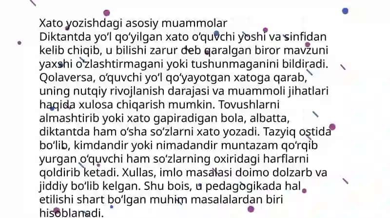 Xatolar ustida ishlash 3