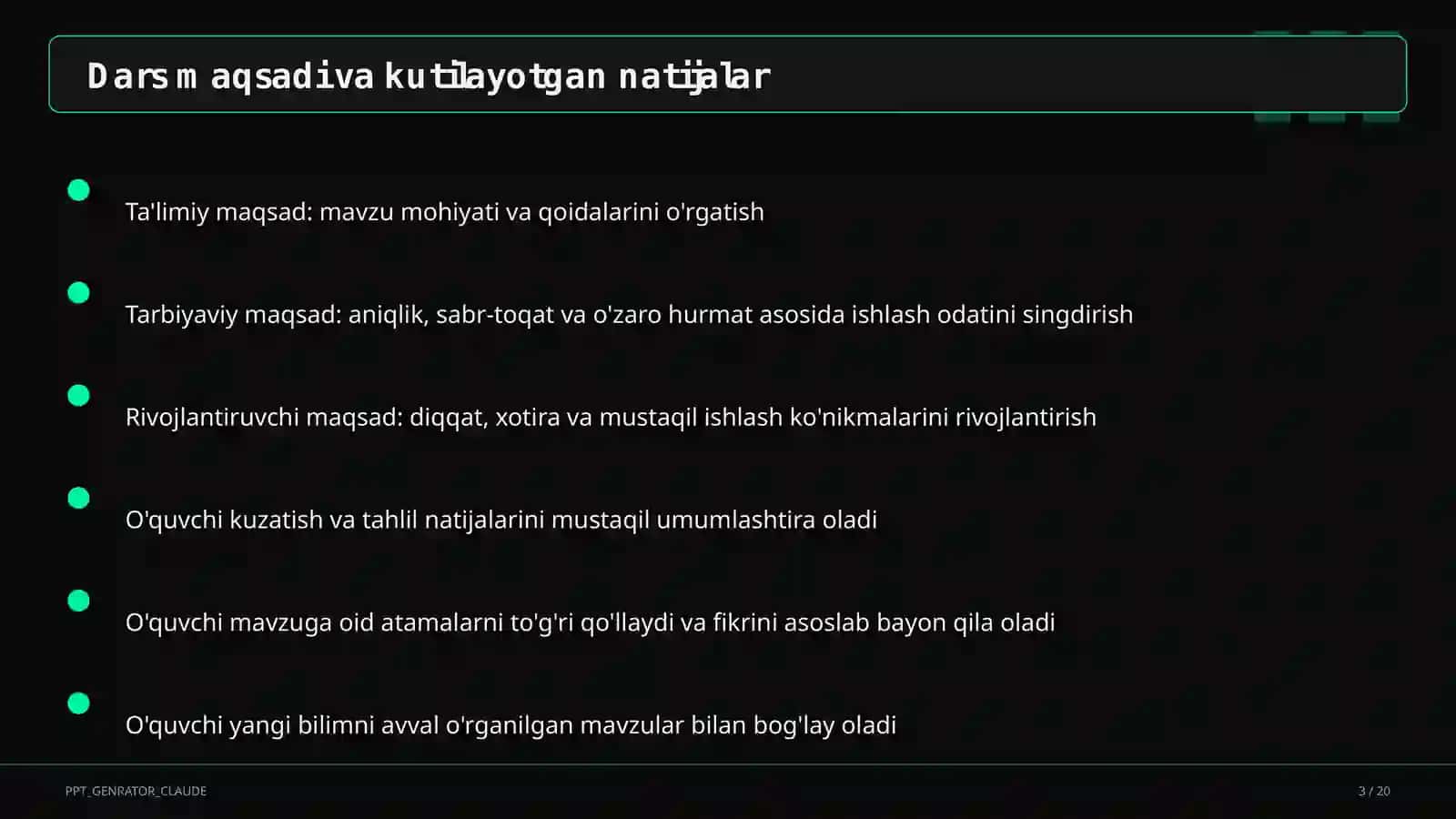 Qurilish chizmalari: bino plani (9-sinf) 3