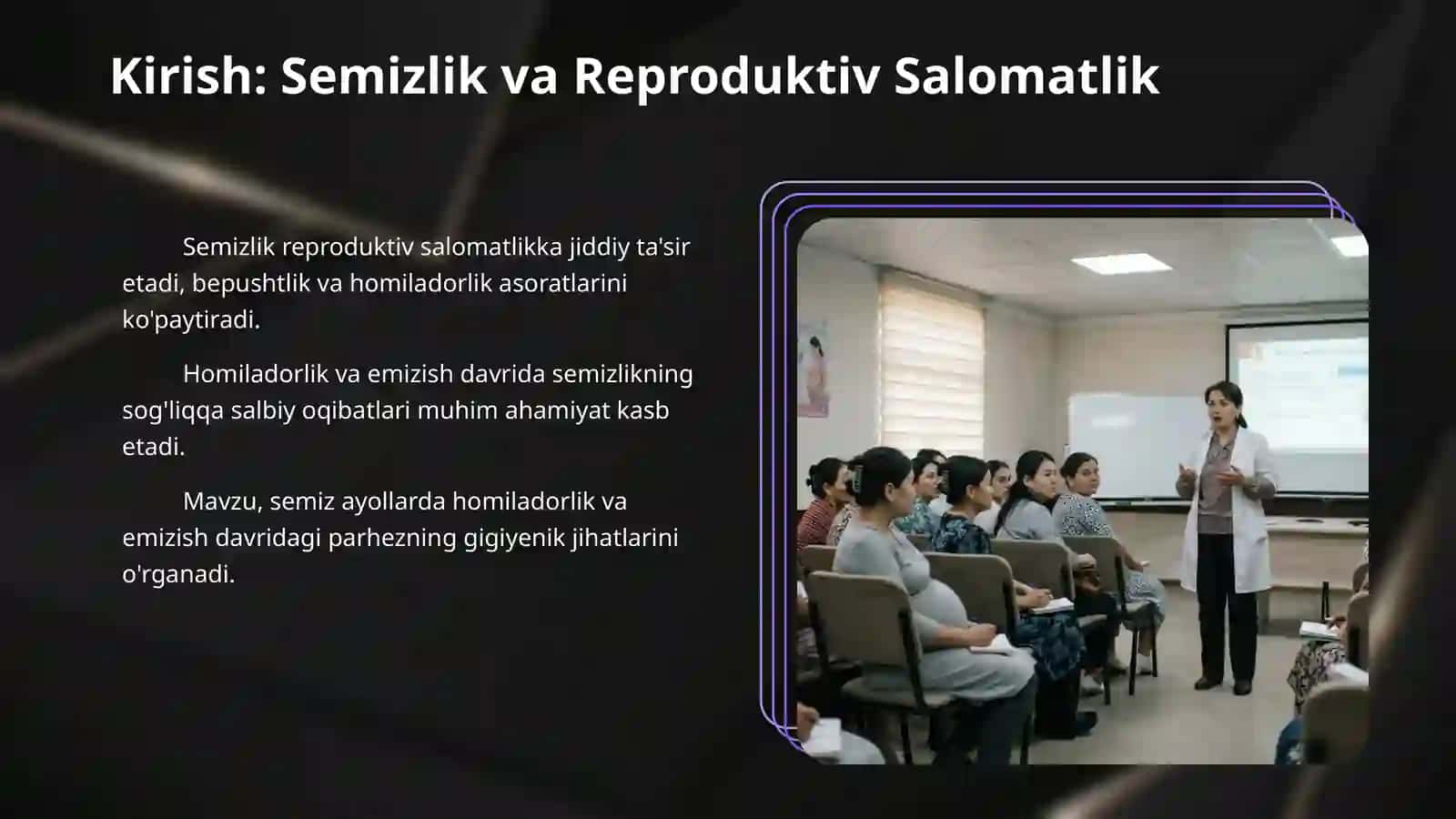 Katta odamlar.semizlikda homilador va emizikli ayollar ovqatlanish xususiyati boyicha gugiyenik malumot 3