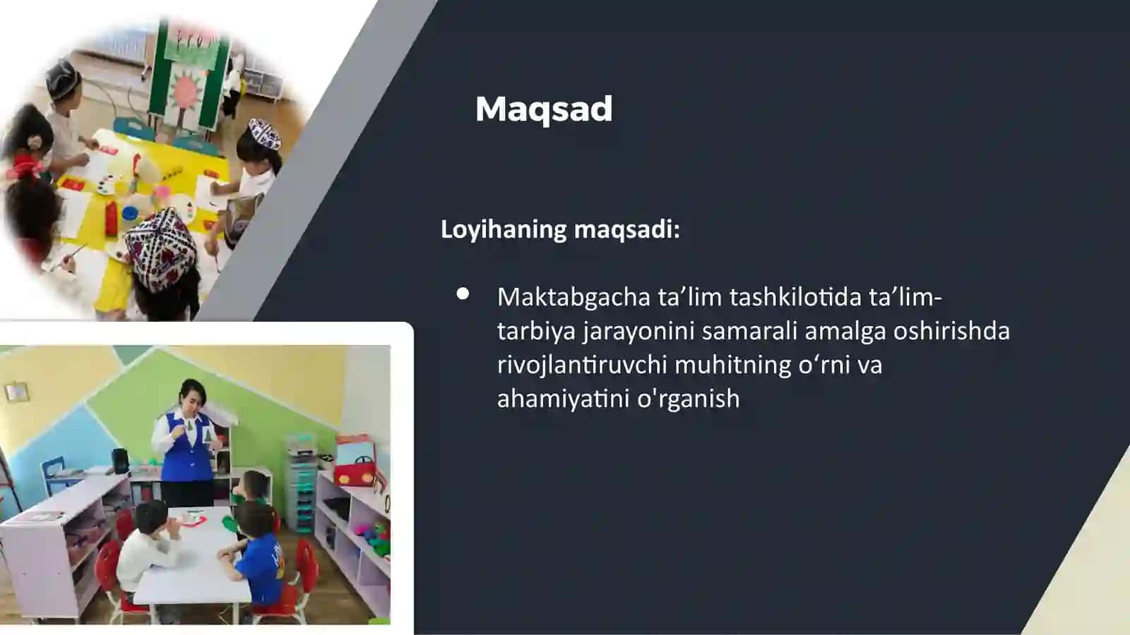 Maktabgacha taʼlim tashkilotida taʼlim-tarbiya jarayonini samarali amalga oshirishda rivojlantiruvch 3