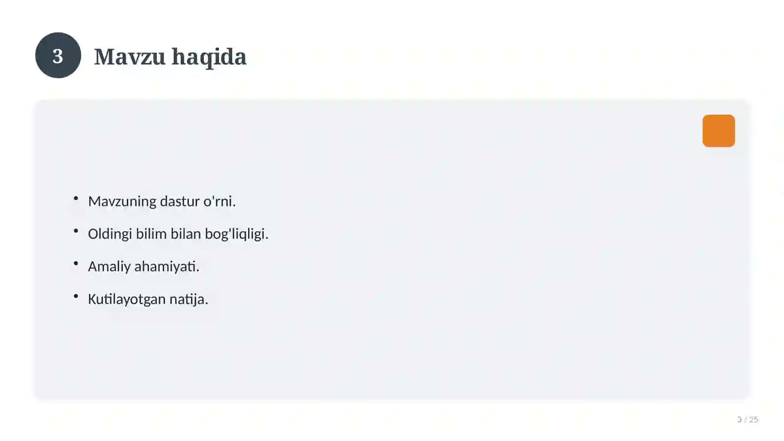 Informatika fanidan 9-sinf: didaktik tarqatma materiallar 3