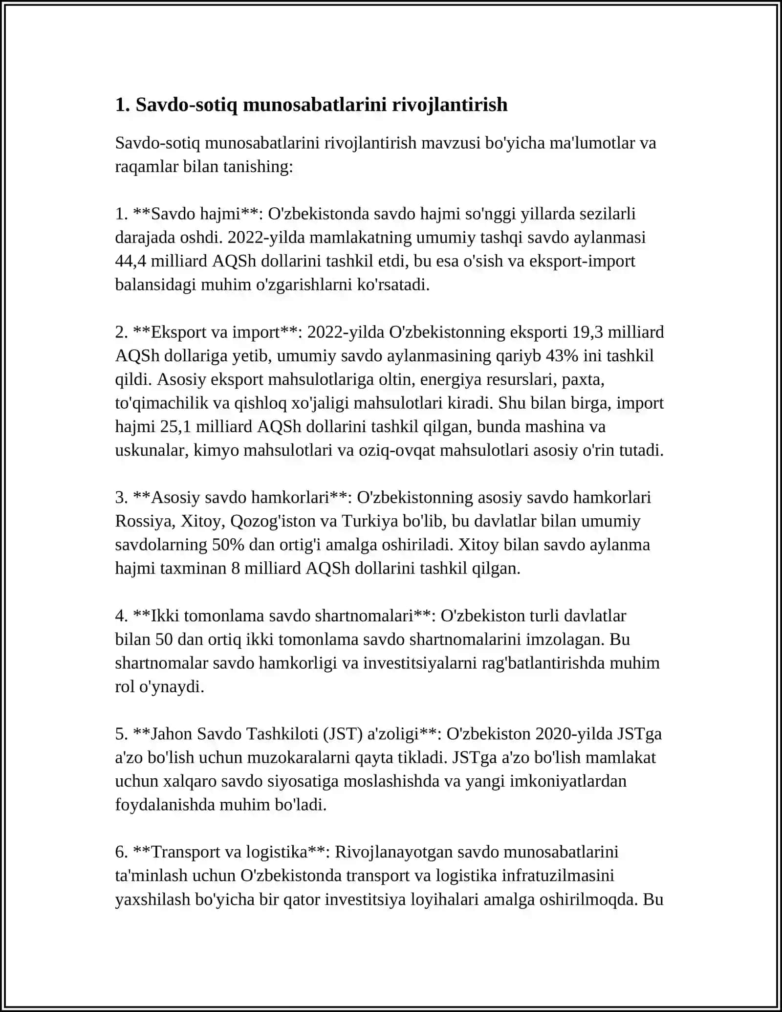 O‘ZBEKISTON VA YEVROPA ITTIFOQI MAMLAKATLARI O‘RTASIDAGI HAMKORLIK ISTIQBOLLARI 3