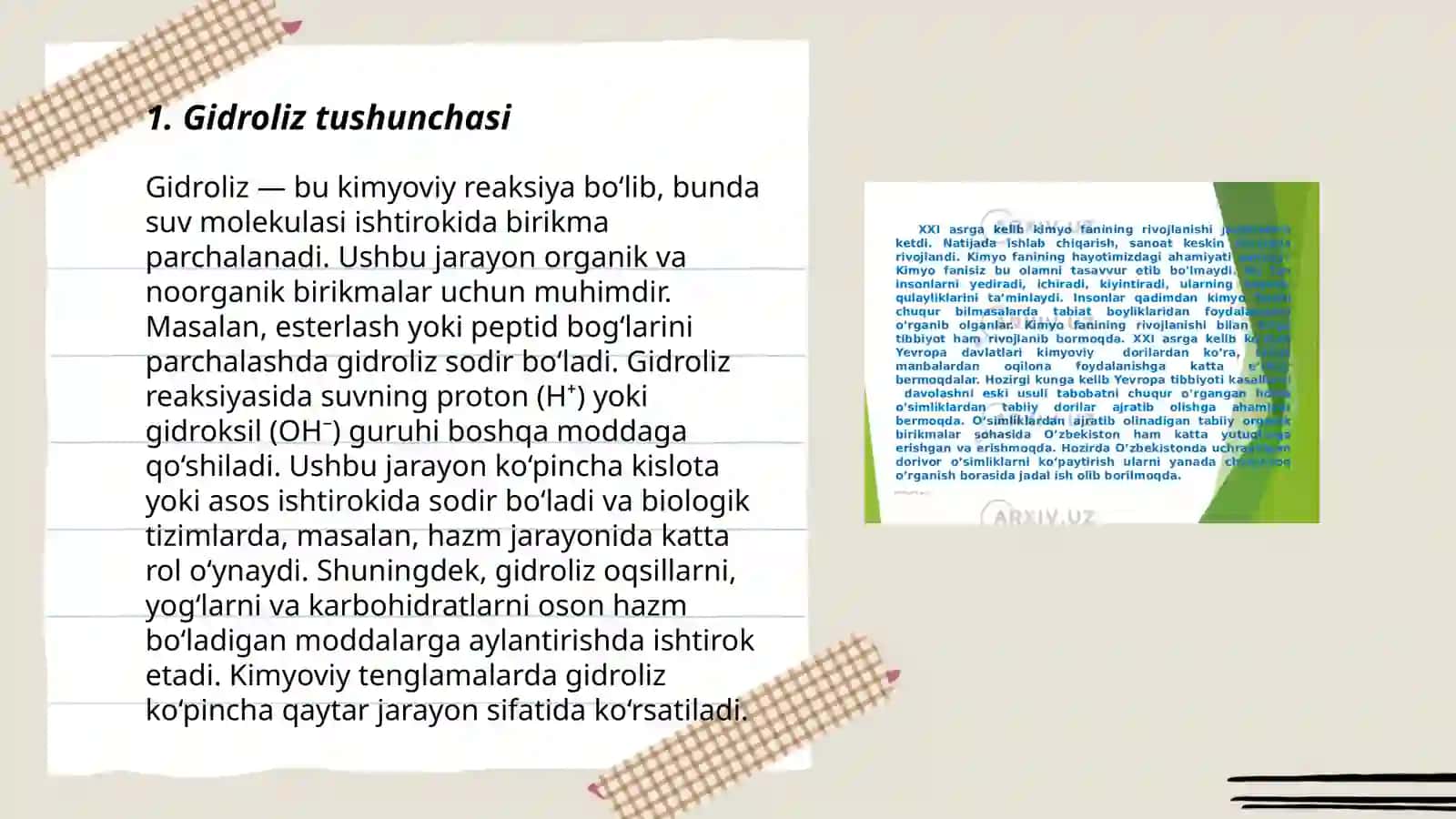 Gidroliz va amfoterlik, ularning analizdagi ahamiyati 3