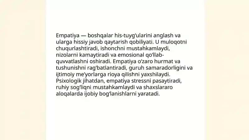 Empatiya va Shaxslararo Munosabatlarda Psixologik Ahamiyati 3