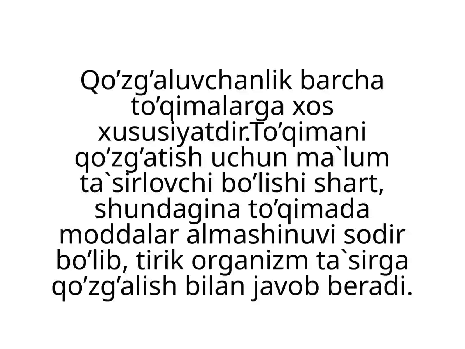 Qoʻzgʻaluvchanlik-toʻqimanita'si 3