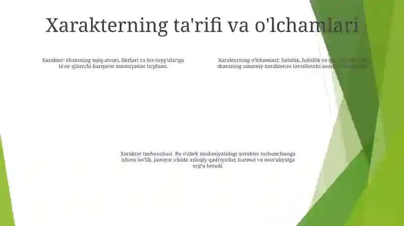 Xarakter Tushunchasi 3