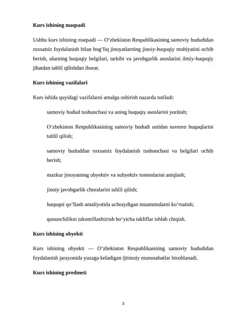 Samoviy hududidan qonunga xilof ravishda ( ruxsatsiz) foydalanish 3