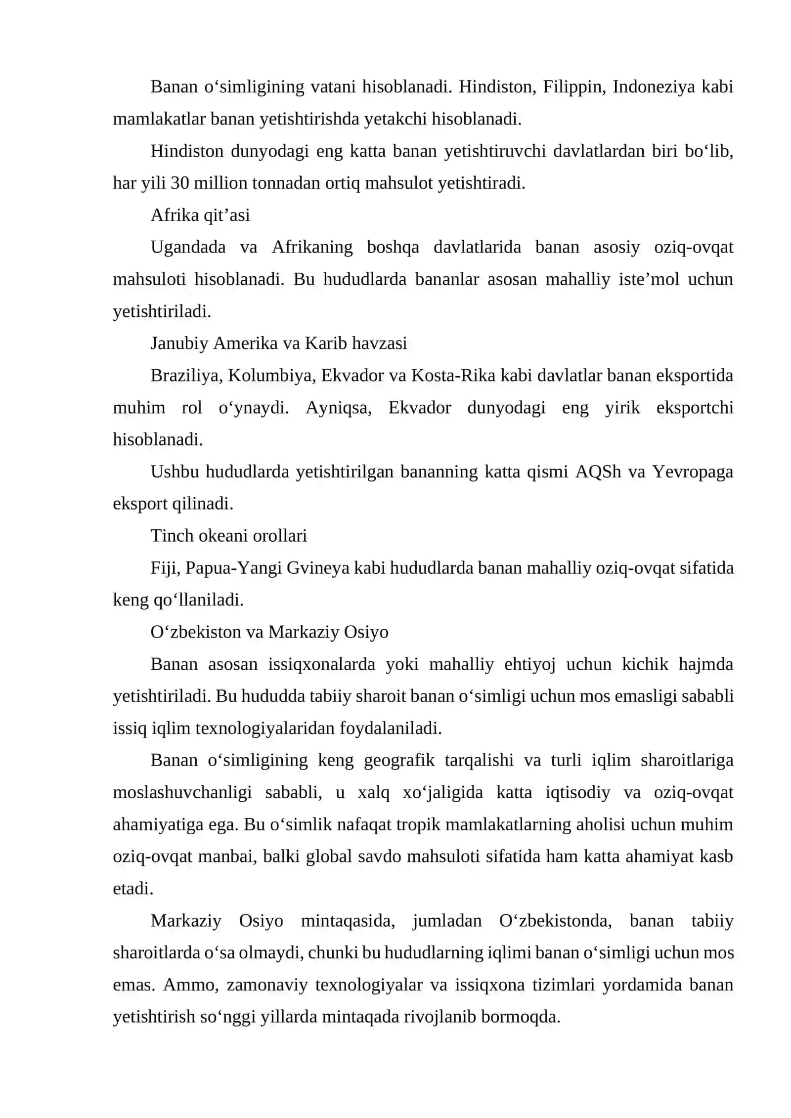 BANAN O'SIMLIGINING XALQ XO'JALIGIDAGI AHAMIYATI 3