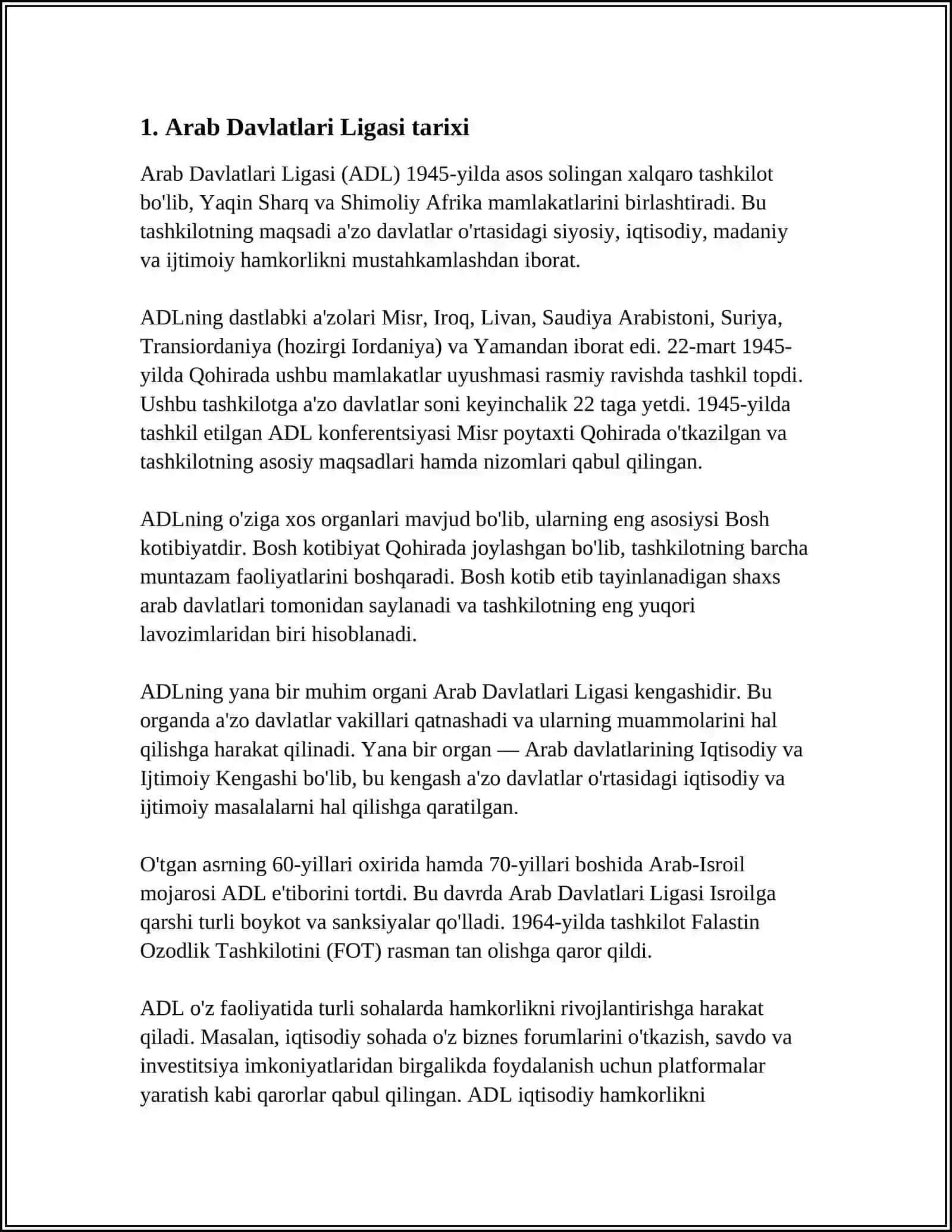 ARAB DAVLATLARI LIGASINING MAQSADI 3
