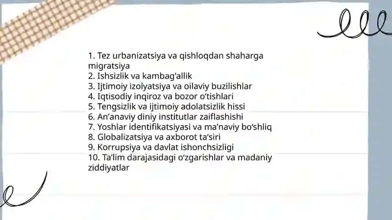 Yangi diniy harakatlar paydo boʻlishining sabablari vayonalishlari 3