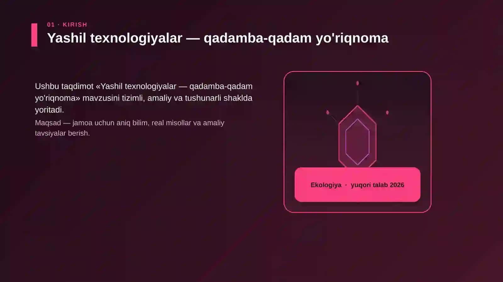 Yashil texnologiyalar — qadamba-qadam yo'riqnoma 3