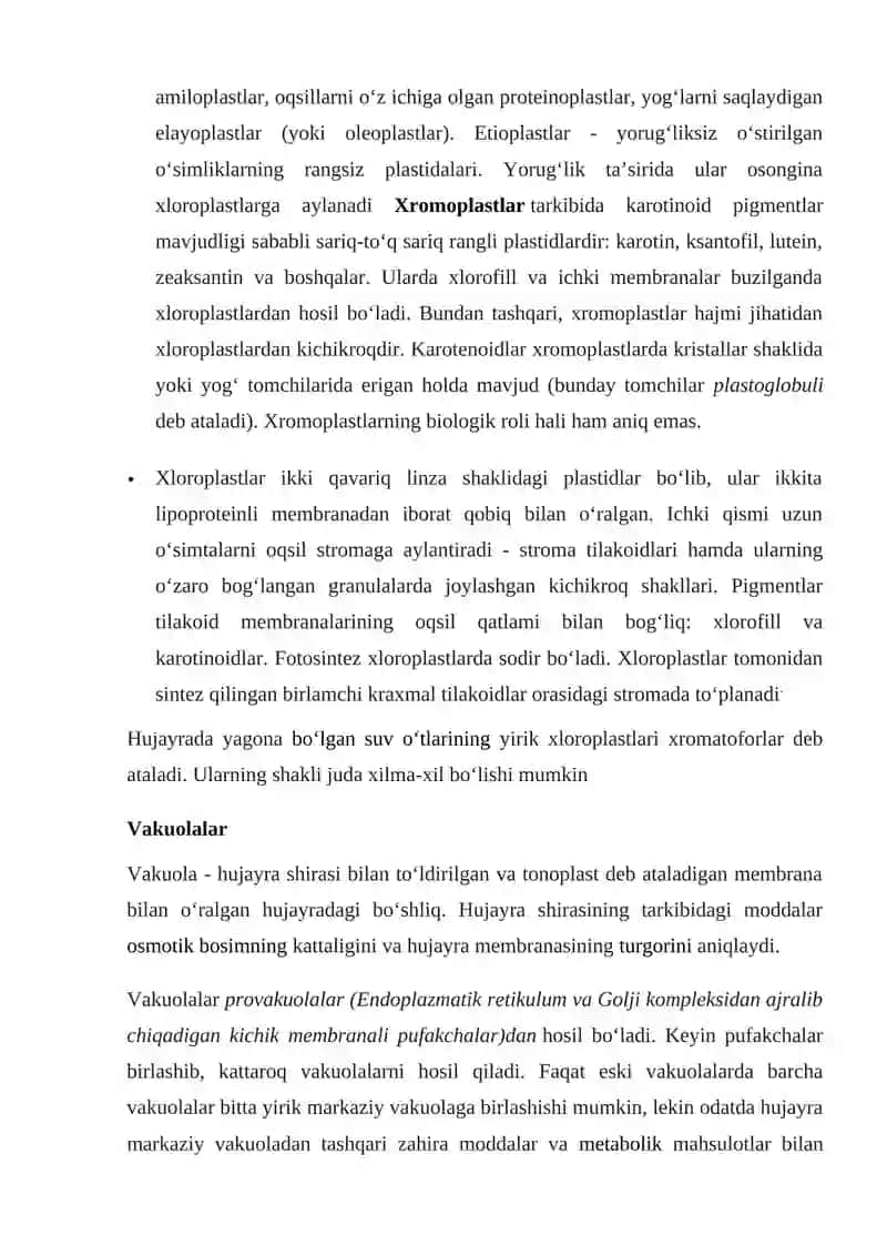 O’simlik hujayrasi va uning tuzilishi 3