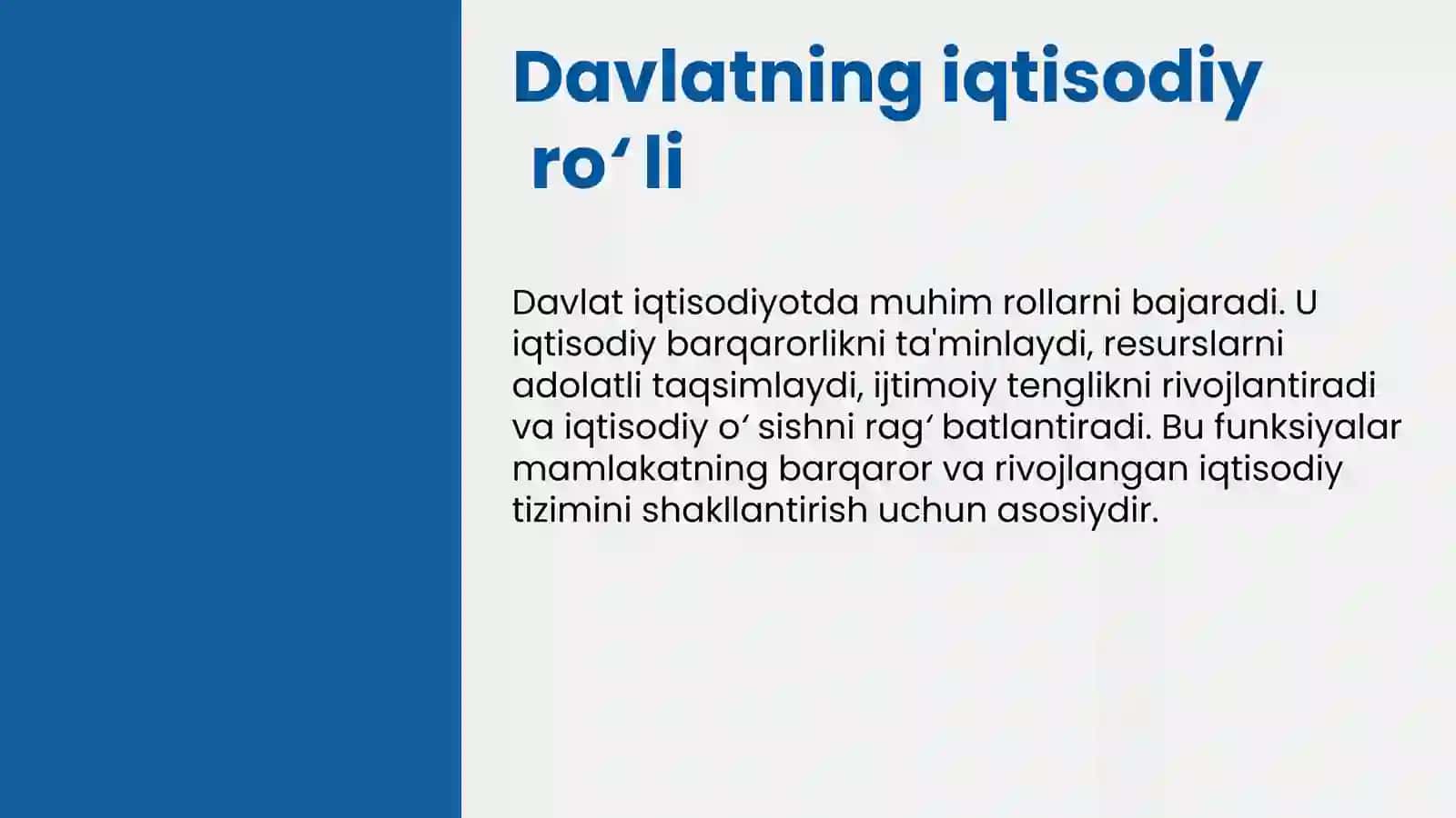 Davlatning iqtisodiy ro‘li 3