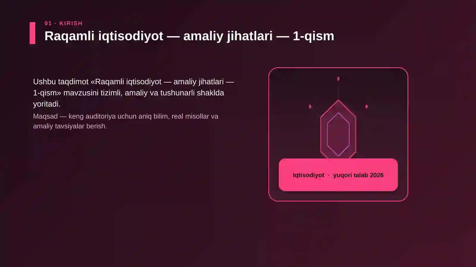 Raqamli iqtisodiyot — amaliy jihatlari — 1-qism 3