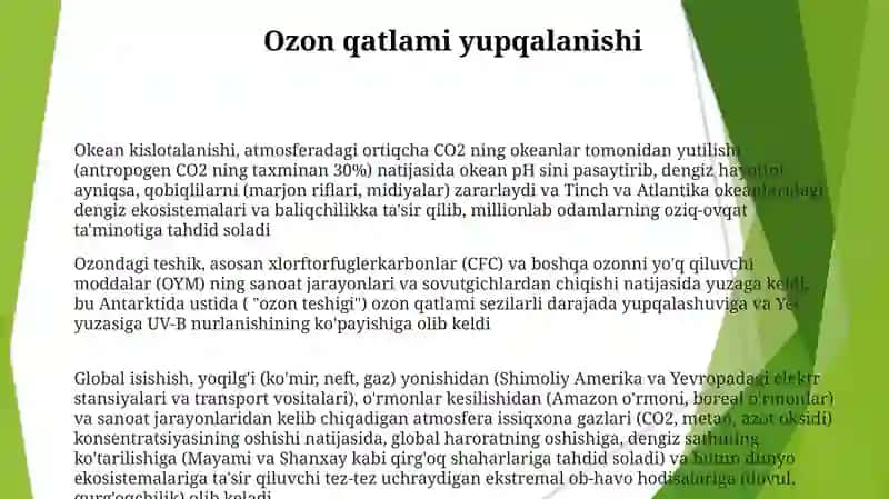 Global ekologik muammolar 3