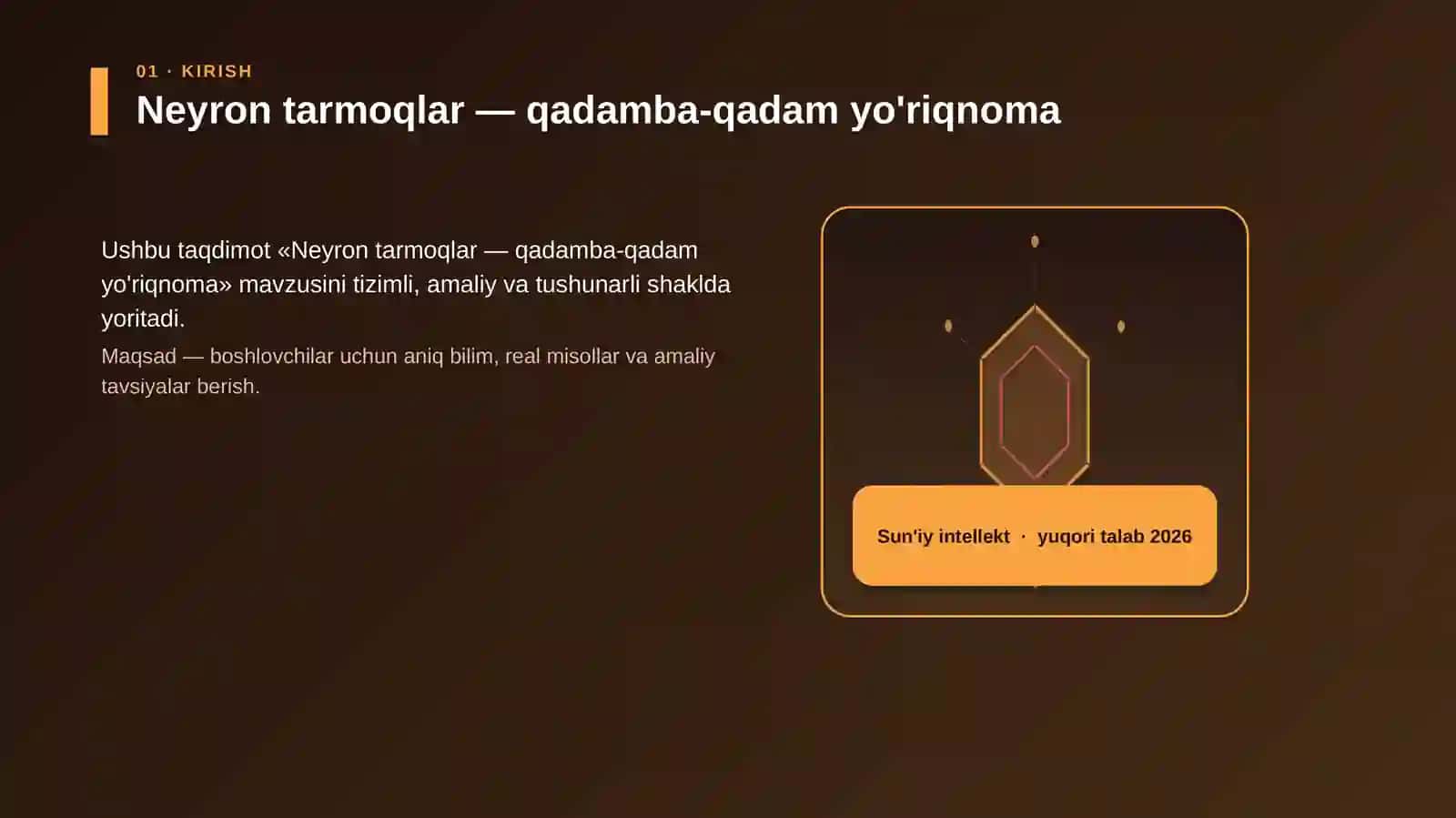 Neyron tarmoqlar — qadamba-qadam yo'riqnoma 3