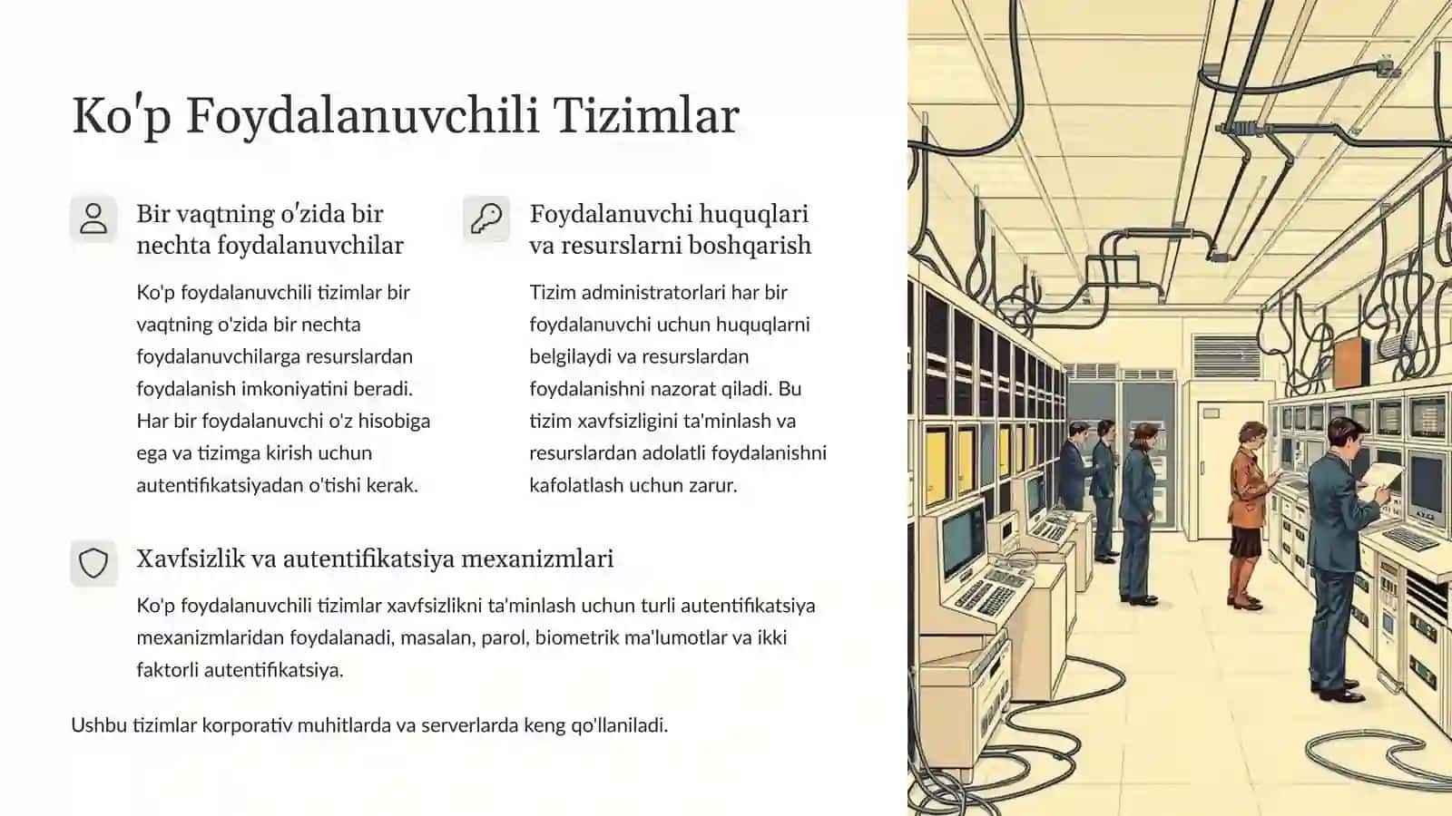 Ko'p Foydalanuvchili va Ko'p Vazifali Operatsion Tizimlar 3