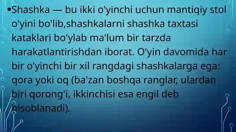 Shashka óyini texnikasi 3