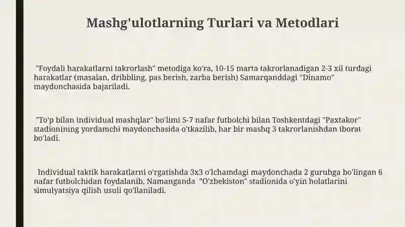 Futbol taktikasiga oʻrgatish (individual harakatlanish taktikasi) 3