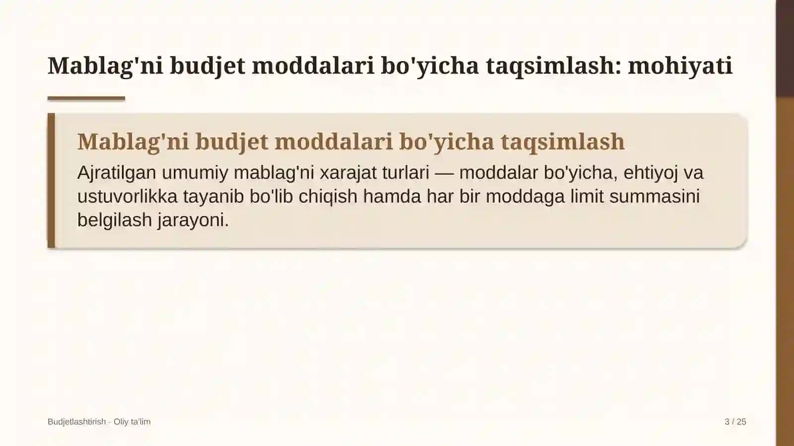 Bandlikka ko'maklashish markazlarida mablag'larni budjet moddalari bo'yicha taqsimlash 3